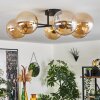 Chehalis Ceiling Light - glass 15 cm gold, black, 6-light sources