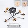 Chehalis Ceiling Light - glass 12 cm, 15 cm gold, black, 6-light sources