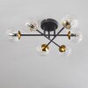 Chehalis Ceiling Light - glass 10 cm gold, black, 6-light sources