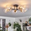 Chehalis Ceiling Light - glass 12 cm, 15 cm gold, black, 6-light sources