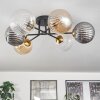 Chehalis Ceiling Light - glass 15 cm gold, black, 6-light sources