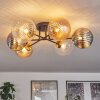 Chehalis Ceiling Light - glass 15 cm gold, black, 6-light sources