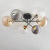 Chehalis Ceiling Light - glass 15 cm gold, black, 6-light sources