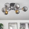 Chehalis Ceiling Light - glass 10 cm gold, black, 6-light sources