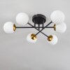 Chehalis Ceiling Light - glass 10 cm gold, black, 6-light sources