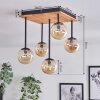 Chehalis Ceiling Light - glass 10 cm Ecru, black, 5-light sources
