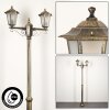 Loria Lamp Post brown, gold, black, 2-light sources