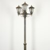 Loria Lamp Post brown, gold, black, 3-light sources