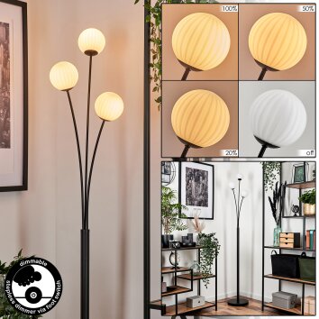 Bernado Floor Lamp - glass 10 cm white, 3-light sources