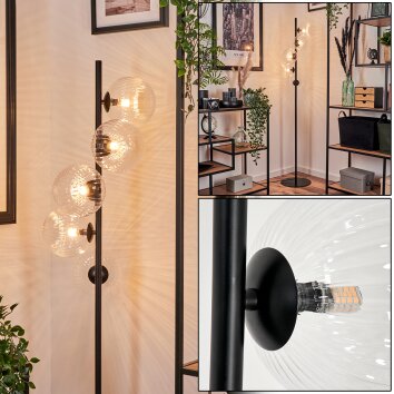 Remaisnil Floor Lamp - glass 15 cm clear, 5-light sources
