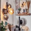 Chehalis Wall Light - glass 10 cm Amber, Smoke-coloured, 3-light sources