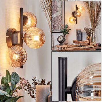 Chehalis Wall Light - glass 10 cm Amber, 3-light sources