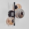 Chehalis Wall Light - glass 10 cm, 12 cm Amber, Smoke-coloured, 3-light sources