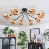 Chehalis Ceiling Light - glass 15 cm gold, black, 8-light sources