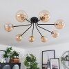 Chehalis Ceiling Light - glass 12 cm gold, black, 8-light sources
