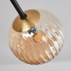 Chehalis Ceiling Light - glass 12 cm gold, black, 8-light sources