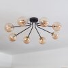 Chehalis Ceiling Light - glass 12 cm gold, black, 8-light sources