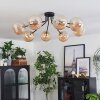 Chehalis Ceiling Light - glass 15 cm gold, black, 8-light sources