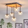 Chehalis Ceiling Light - glass 10 cm Ecru, black, 5-light sources