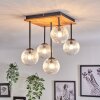 Chehalis Ceiling Light - glass 12 cm Ecru, black, 5-light sources