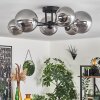 Chehalis Ceiling Light - glass 12 cm, 15 cm Smoke-coloured, 6-light sources