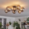 Chehalis Ceiling Light - glass 12 cm, 15 cm Smoke-coloured, 6-light sources