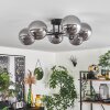 Chehalis Ceiling Light - glass 15 cm Smoke-coloured, 6-light sources