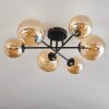 Chehalis Ceiling Light - glass 12 cm, 15 cm Amber, 6-light sources