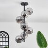 Chehalis Ceiling Light - glass 12 cm Smoke-coloured, 8-light sources