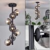 Chehalis Ceiling Light - glass 10 cm clear, Smoke-coloured, 8-light sources