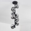 Chehalis Ceiling Light - glass 10 cm clear, Smoke-coloured, 8-light sources
