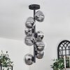 Chehalis Ceiling Light - glass 12 cm clear, Smoke-coloured, 8-light sources