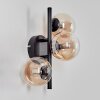 Chehalis Wall Light - glass 10 cm Amber, clear, 3-light sources