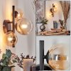 Chehalis Wall Light - glass 10 cm, 12 cm Amber, clear, 3-light sources