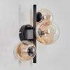 Chehalis Wall Light - glass 10 cm, 12 cm Amber, clear, 3-light sources