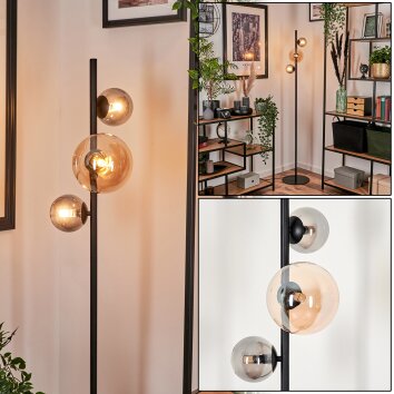 Remaisnil Floor Lamp - glass 10 cm, 15 cm Amber, Smoke-coloured, 3-light sources