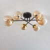 Chehalis Ceiling Light - glass 10 cm, 12 cm, 15 cm gold, black, 6-light sources
