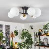 Chehalis Ceiling Light - glass 12 cm, 15 cm gold, black, 6-light sources