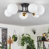 Chehalis Ceiling Light - glass 12 cm, 15 cm gold, black, 6-light sources