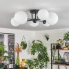 Chehalis Ceiling Light - glass 12 cm, 15 cm black, 6-light sources
