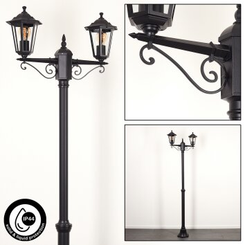 Loria Lamp Post black, 2-light sources