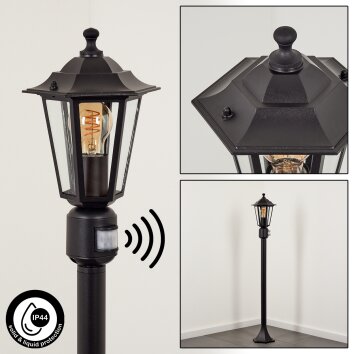Loria path light black, 1-light source, Motion sensor