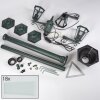 Loria Lamp Post green, black, 3-light sources
