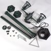 Loria Lamp Post green, black, 2-light sources