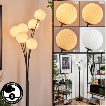 Bernado Floor Lamp - glass 12 cm white, 6-light sources