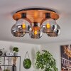 Koyoto Ceiling Light - glass 15 cm Ecru, black, 5-light sources