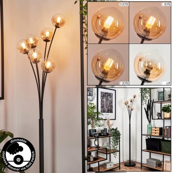 Bernado Floor Lamp - glass 10 cm Amber, clear, 6-light sources