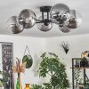 Chehalis Ceiling Light - glass 15 cm clear, Smoke-coloured, 6-light sources