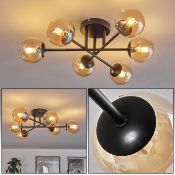 Chehalis Ceiling Light - glass 10 cm Amber, 6-light sources