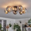 Chehalis Ceiling Light - glass 12 cm, 15 cm Smoke-coloured, 6-light sources